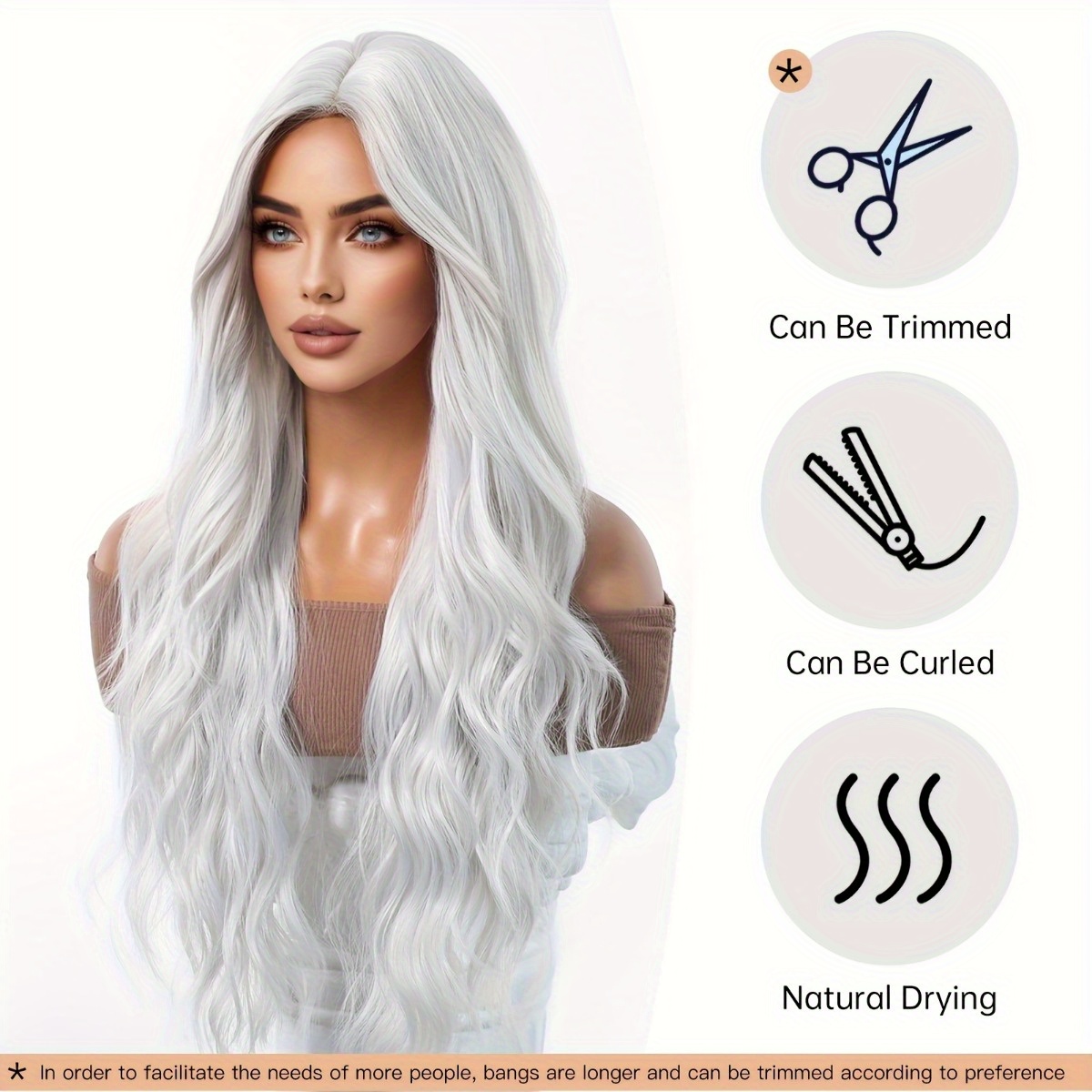 Hair Care Curly Hair - Peruka z włókna syntetycznego marki Anxin: