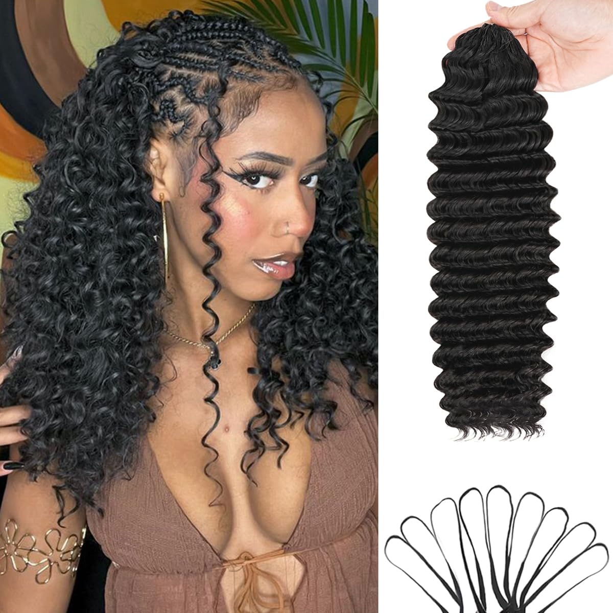 Hair Care Curly Hair - Włosy doczepiane na szydełko Deep Wave